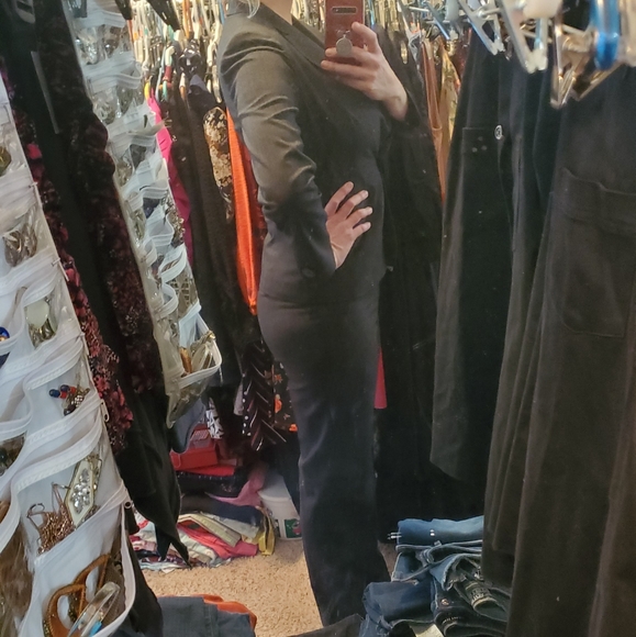 Like NEW 2-Piece Jones New York Pants Suit Charcoal Gray Sz 8 - Picture 5 of 16